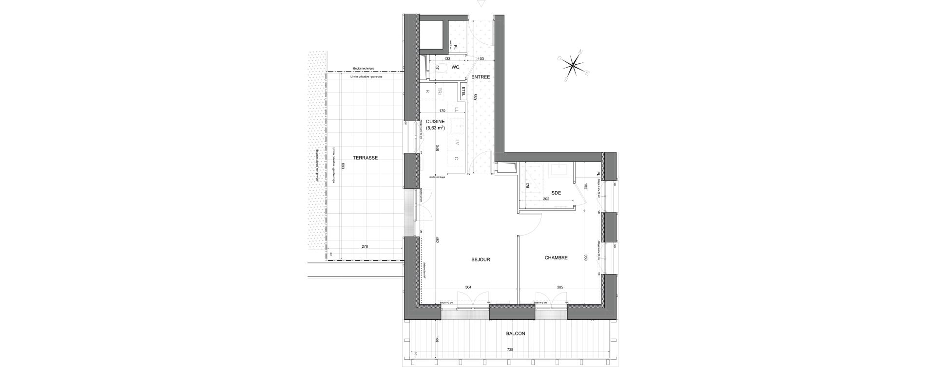 Appartement T2 de 47,10 m2 &agrave; Noisy-Le-Grand Centre ville