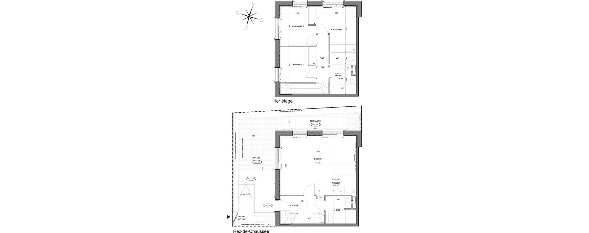 Maison T4 de 84,98 m2 &agrave; Noisy-Le-Grand Centre ville