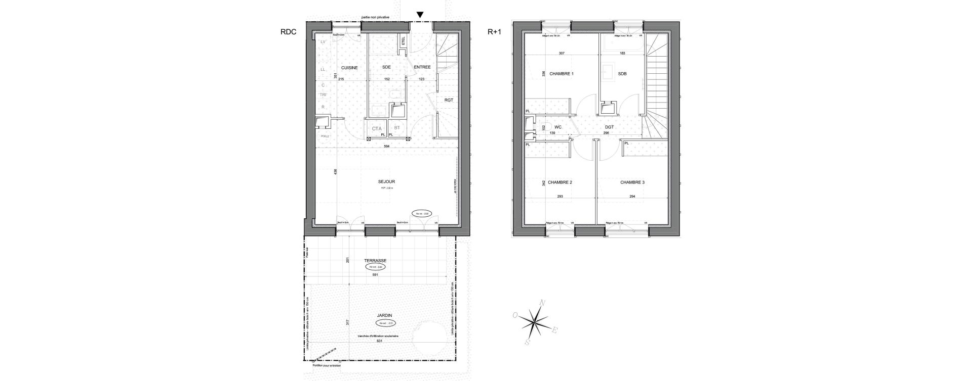 Maison T4 de 82,64 m2 &agrave; Noisy-Le-Grand Centre ville