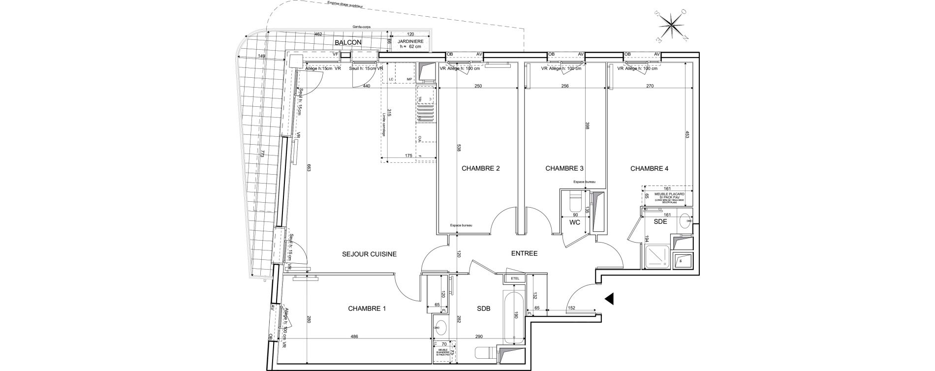 Appartement T5 De 103 06 M2 2ème étage So Sur La Promenade Noisy Le