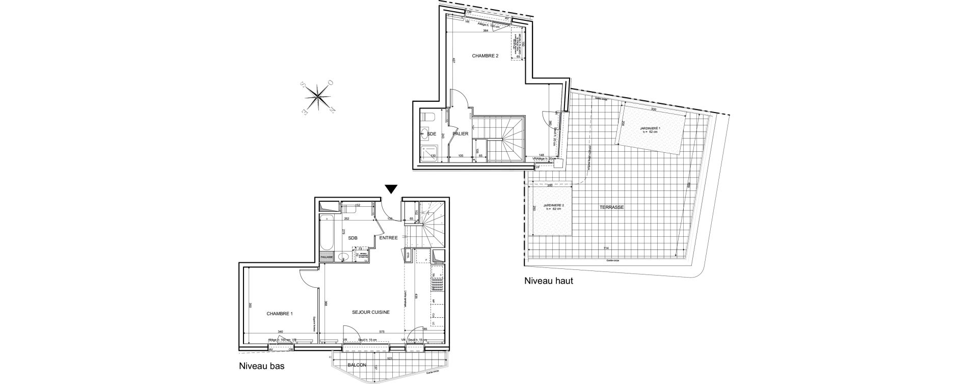 Duplex T3 de 71,56 m2 &agrave; Noisy-Le-Grand Maille-horizon