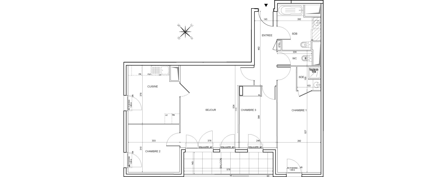 Appartement T4 de 88,16 m2 &agrave; Noisy-Le-Grand Le clos d ambert