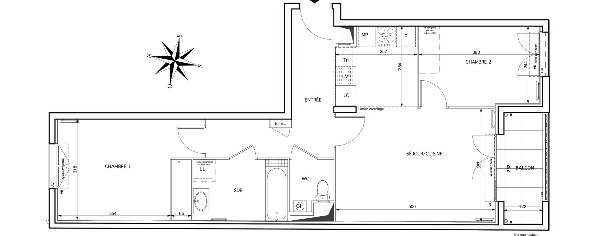 Appartement T3 de 64,45 m2 &agrave; Noisy-Le-Grand Centre