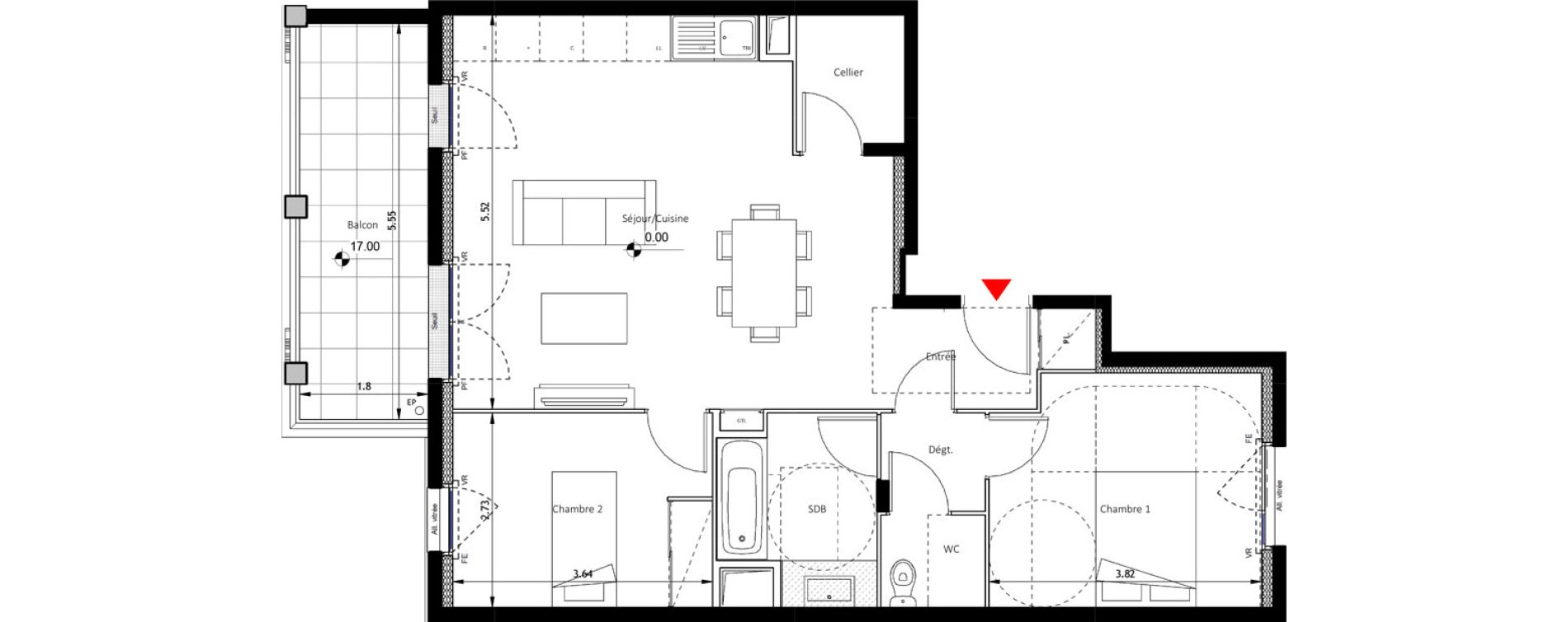 Appartement T3 de 68,63 m2 &agrave; Noisy-Le-Sec Plaine de l ourcq
