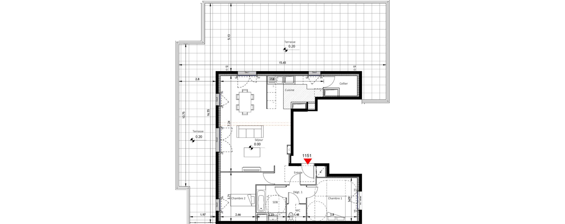 Appartement T4 de 81,03 m2 &agrave; Noisy-Le-Sec Plaine de l ourcq