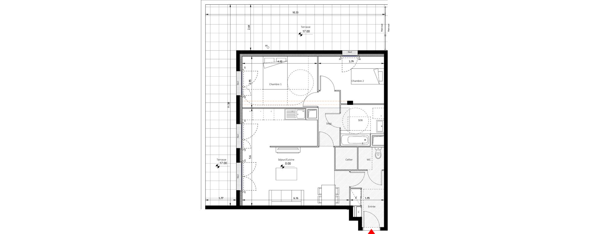 Appartement T3 de 69,20 m2 &agrave; Noisy-Le-Sec Plaine de l ourcq