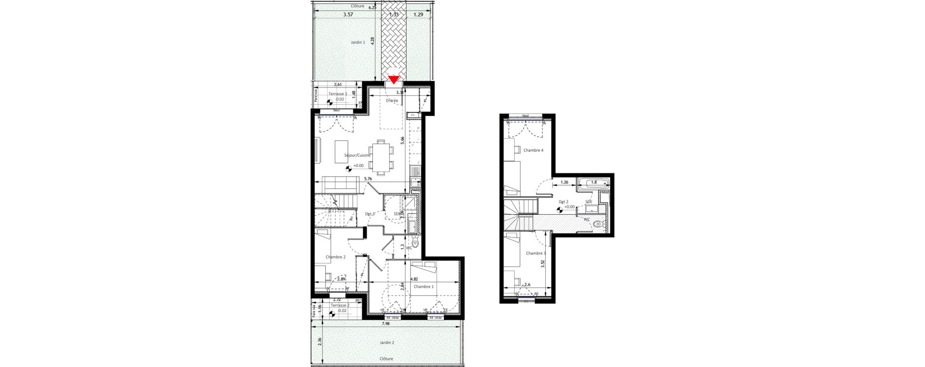 Duplex T5 de 92,88 m2 &agrave; Noisy-Le-Sec Plaine de l ourcq