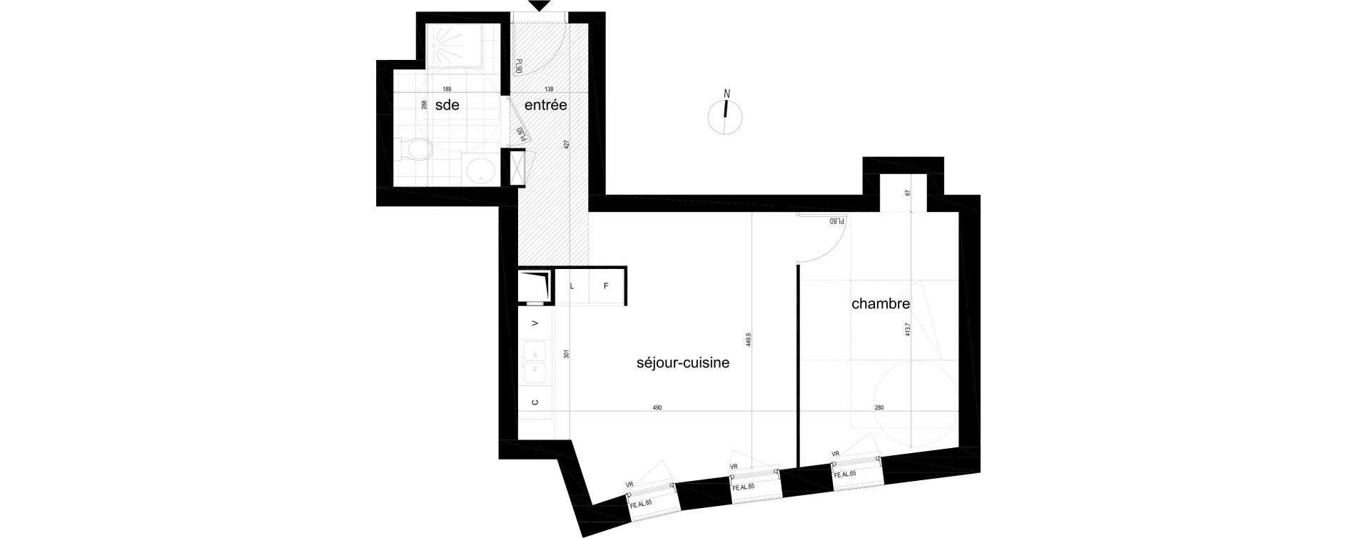 Appartement T2 de 43,95 m2 &agrave; Noisy-Le-Sec Boissiere
