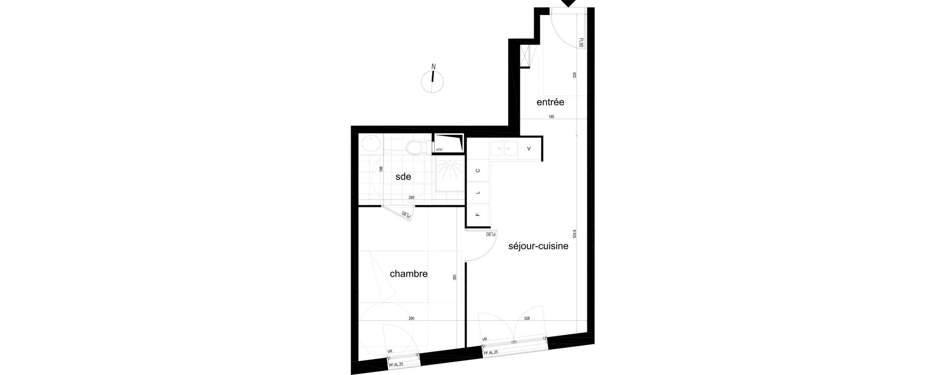 Appartement T2 de 40,24 m2 &agrave; Noisy-Le-Sec Boissiere