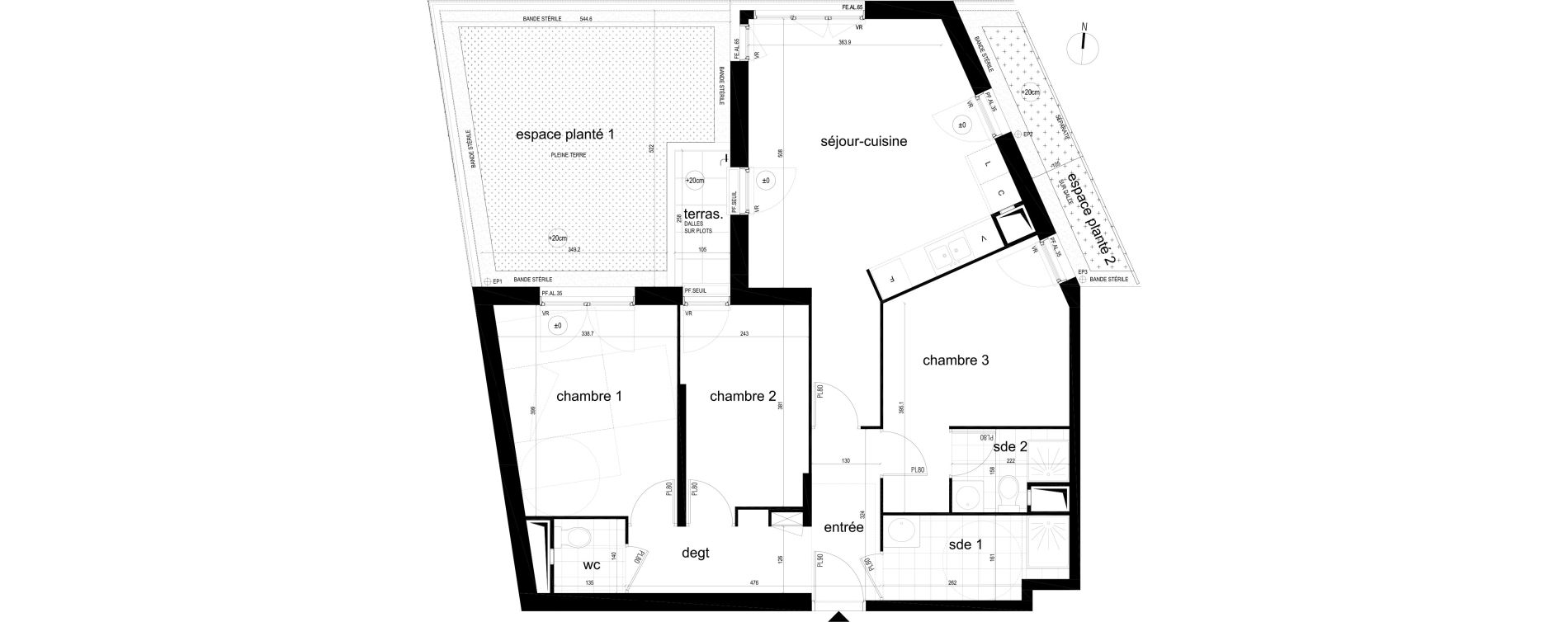 Appartement T4 de 79,23 m2 &agrave; Noisy-Le-Sec Boissiere
