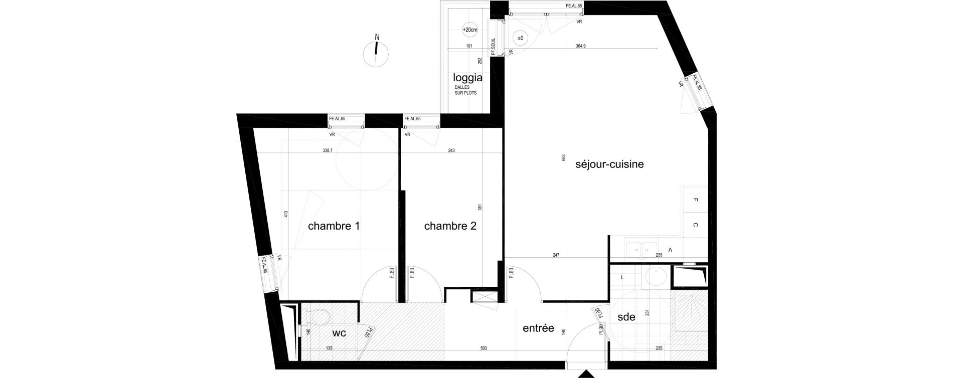 Appartement T3 de 66,93 m2 &agrave; Noisy-Le-Sec Boissiere
