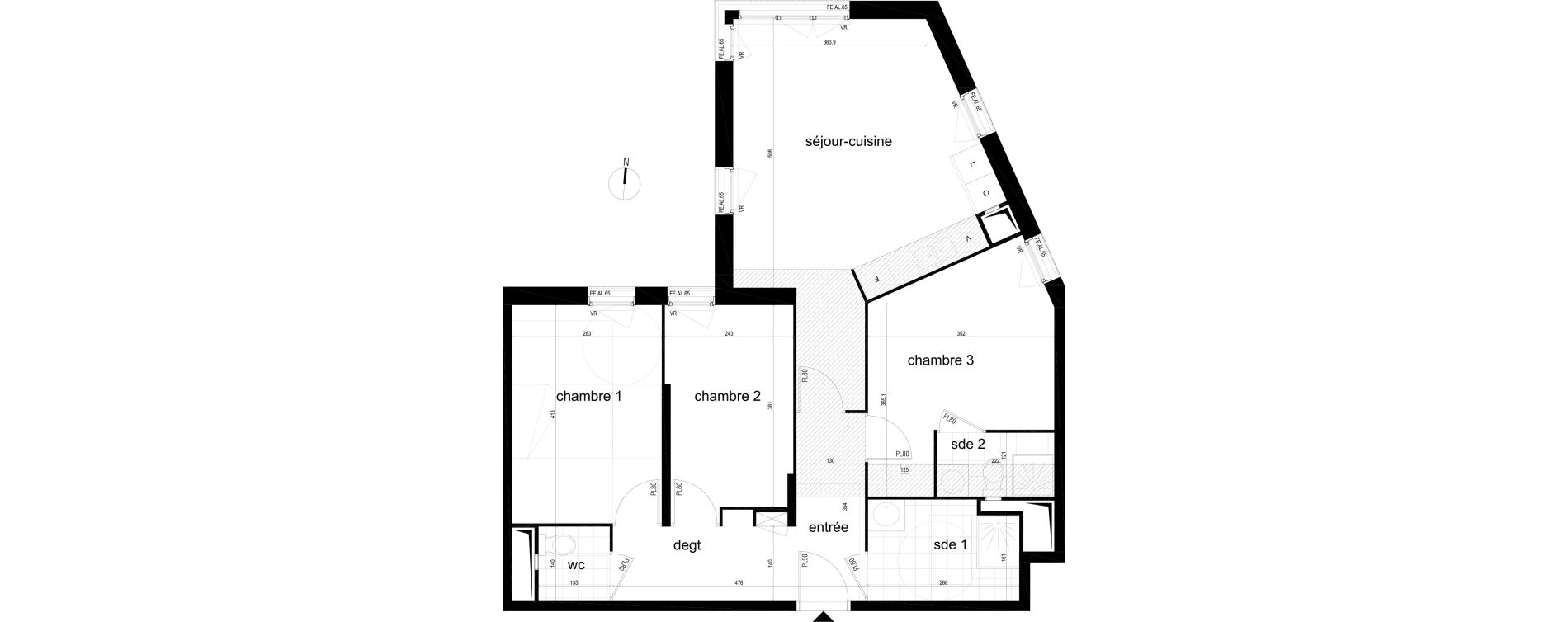 Appartement T4 de 77,95 m2 &agrave; Noisy-Le-Sec Boissiere