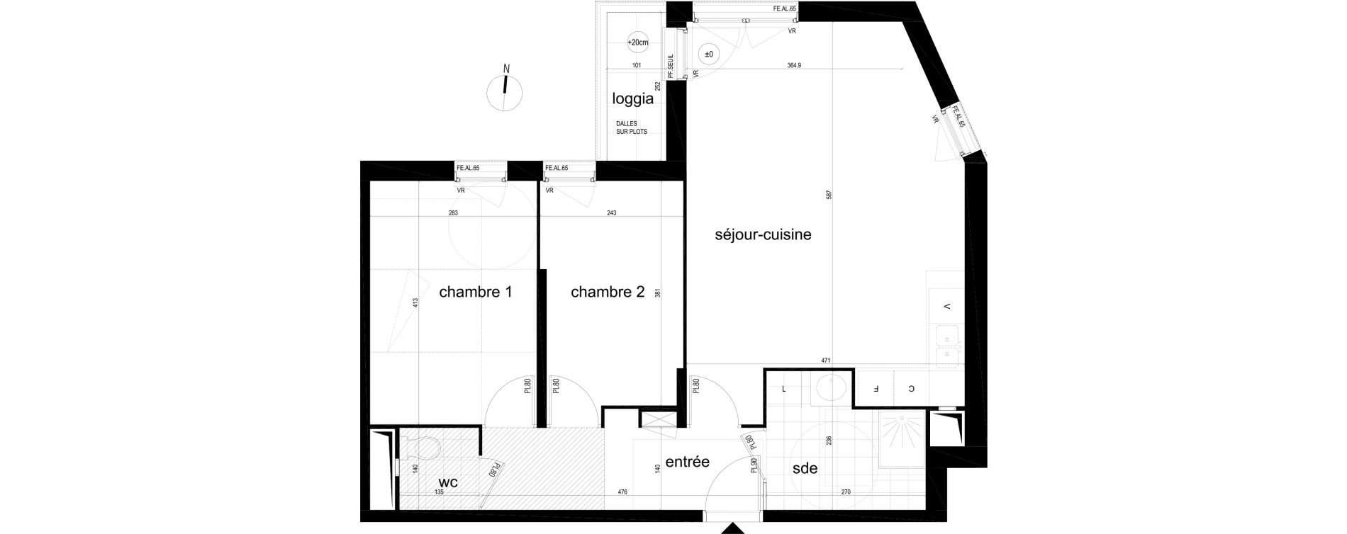 Appartement T3 de 64,06 m2 &agrave; Noisy-Le-Sec Boissiere