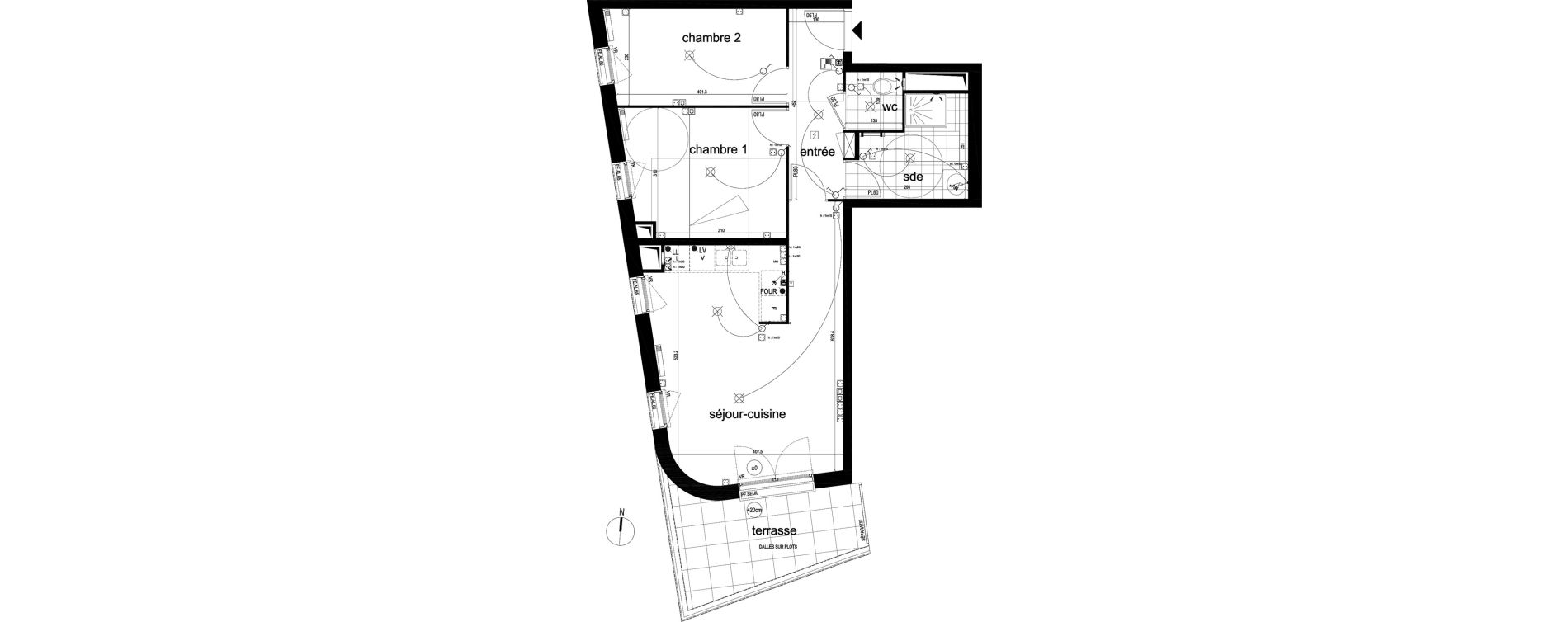 Appartement T3 de 60,06 m2 &agrave; Noisy-Le-Sec Boissiere