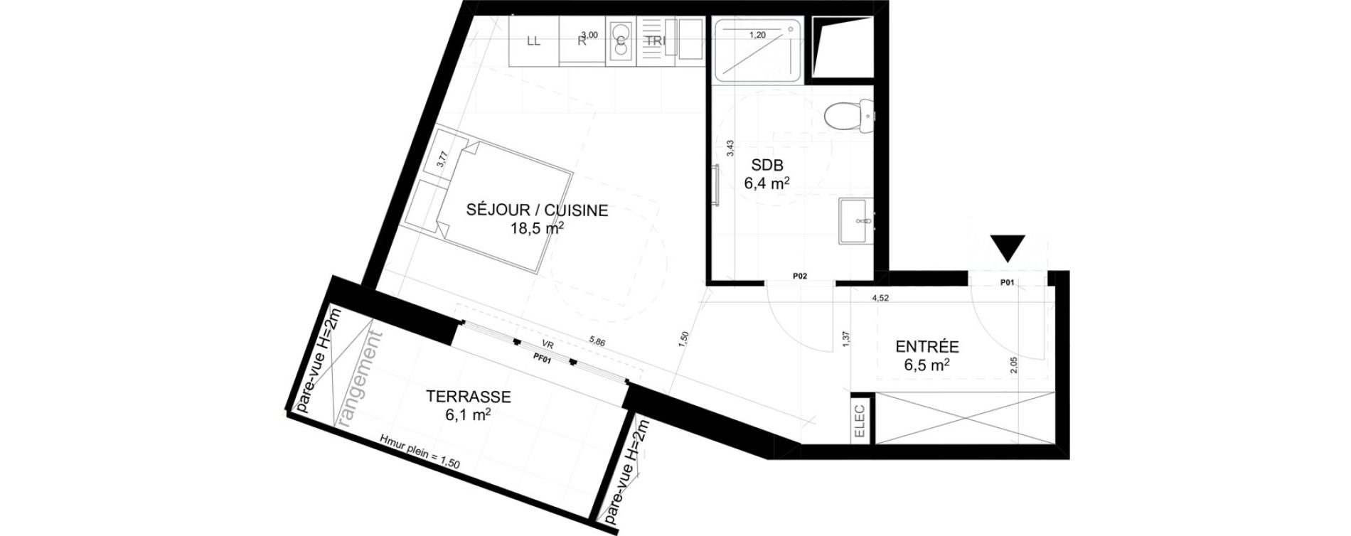 Studio de 31,40 m2 &agrave; Pierrefitte-Sur-Seine Potier