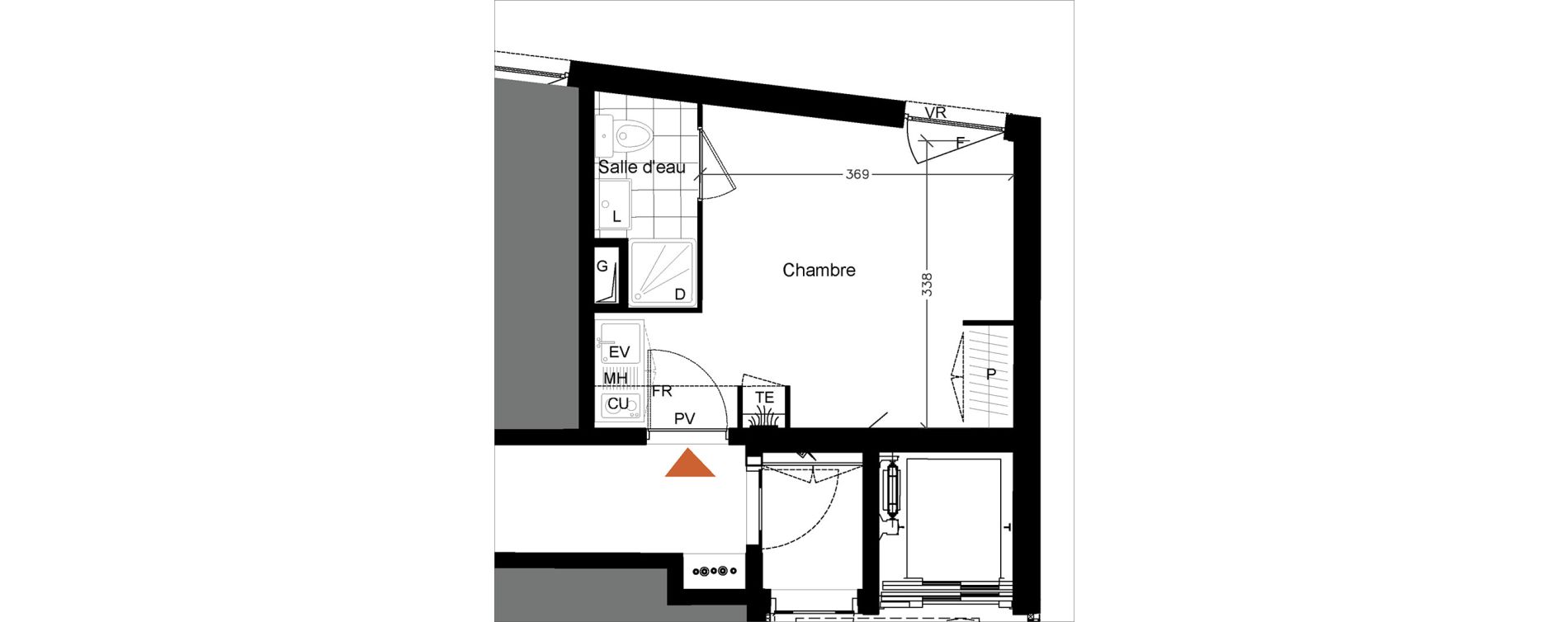 Appartement T1 de 17,70 m2 &agrave; Pierrefitte-Sur-Seine Centre
