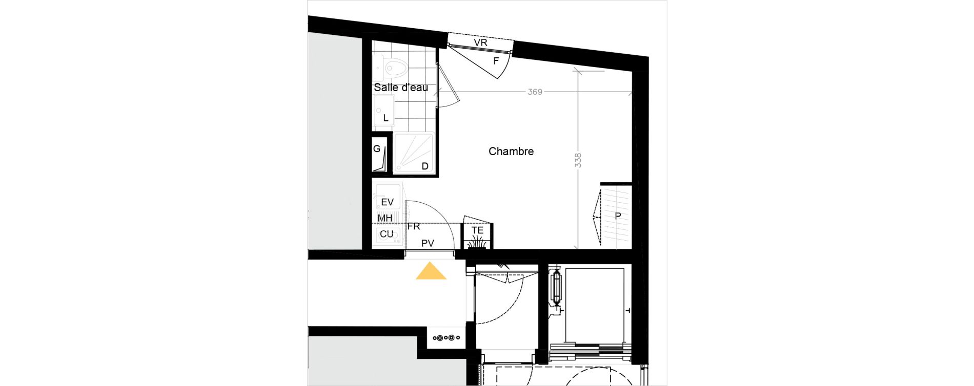 Appartement T1 de 17,70 m2 &agrave; Pierrefitte-Sur-Seine Centre