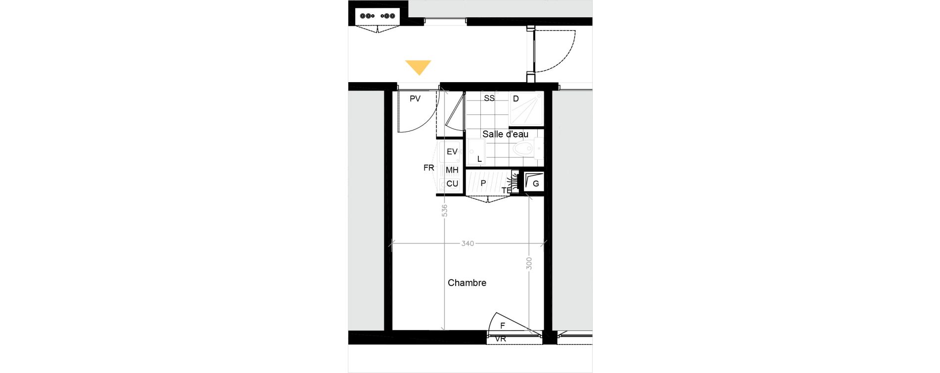 Appartement T1 de 17,90 m2 &agrave; Pierrefitte-Sur-Seine Centre