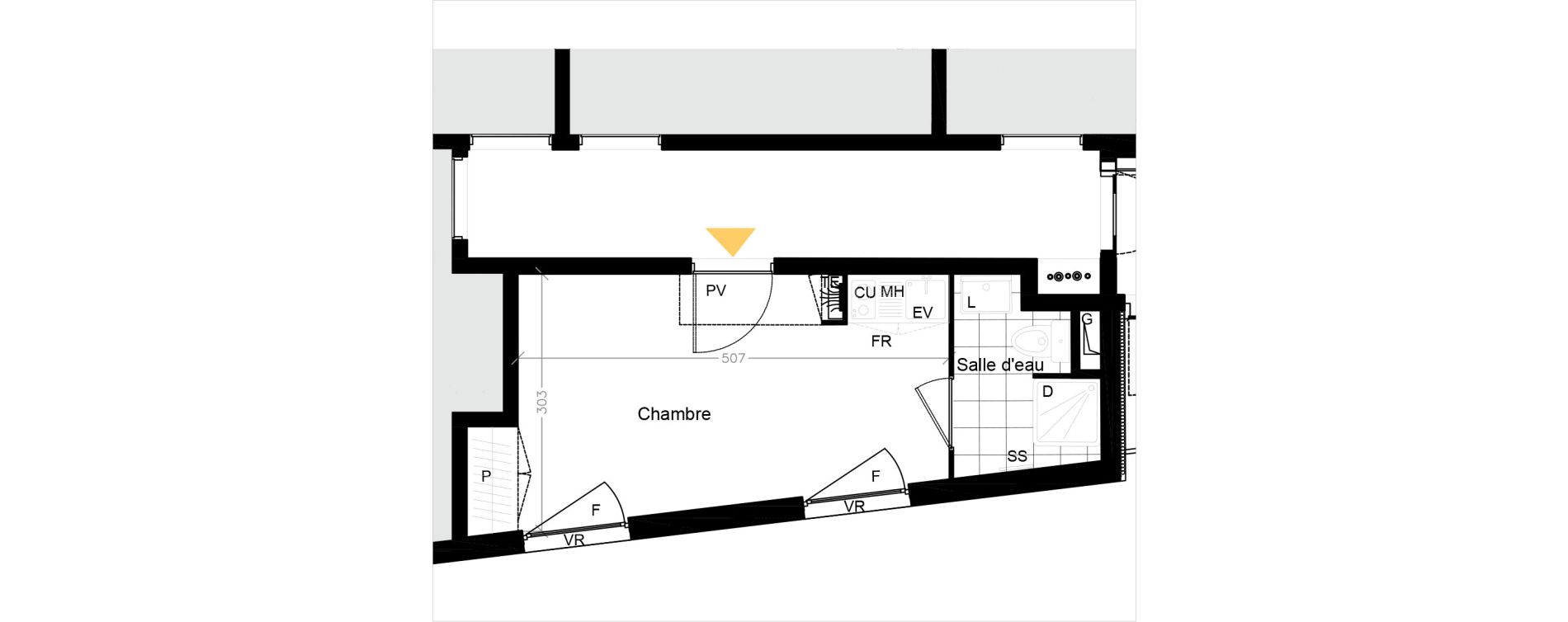 Appartement T1 de 18,00 m2 &agrave; Pierrefitte-Sur-Seine Centre