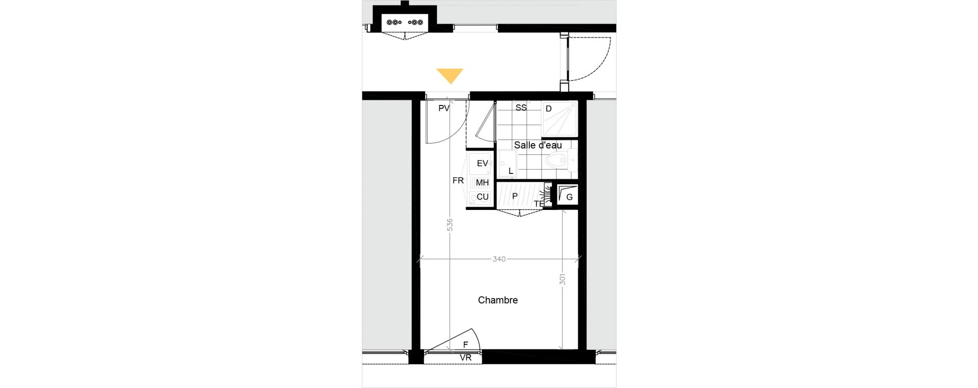 Appartement T1 de 17,90 m2 &agrave; Pierrefitte-Sur-Seine Centre