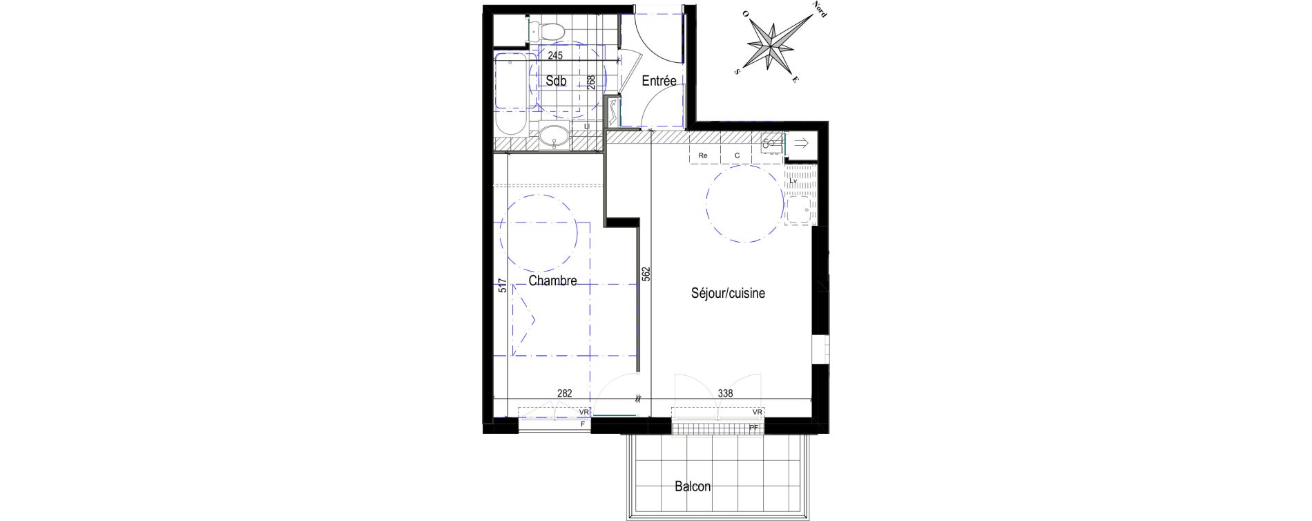 Appartement T2 de 42,30 m2 &agrave; Pierrefitte-Sur-Seine Centre