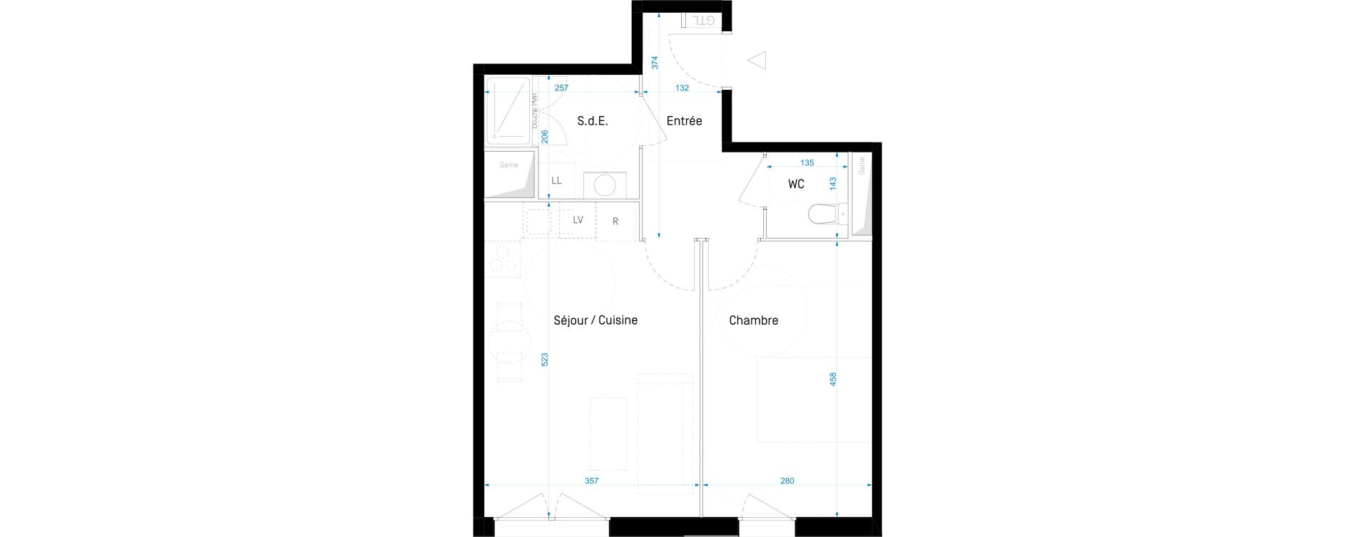 Appartement T2 de 43,00 m2 &agrave; Pierrefitte-Sur-Seine Centre