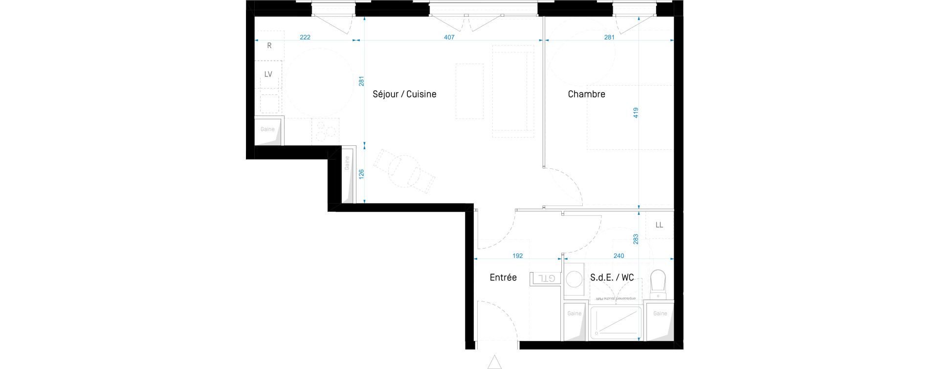 Appartement T2 de 45,30 m2 &agrave; Pierrefitte-Sur-Seine Centre