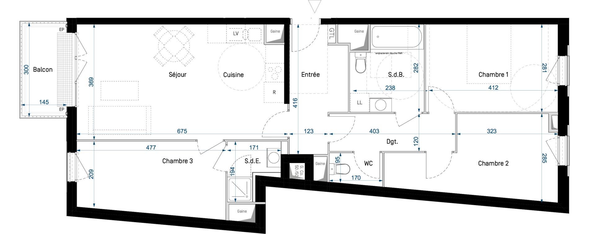 Appartement T4 de 80,02 m2 &agrave; Pierrefitte-Sur-Seine Centre