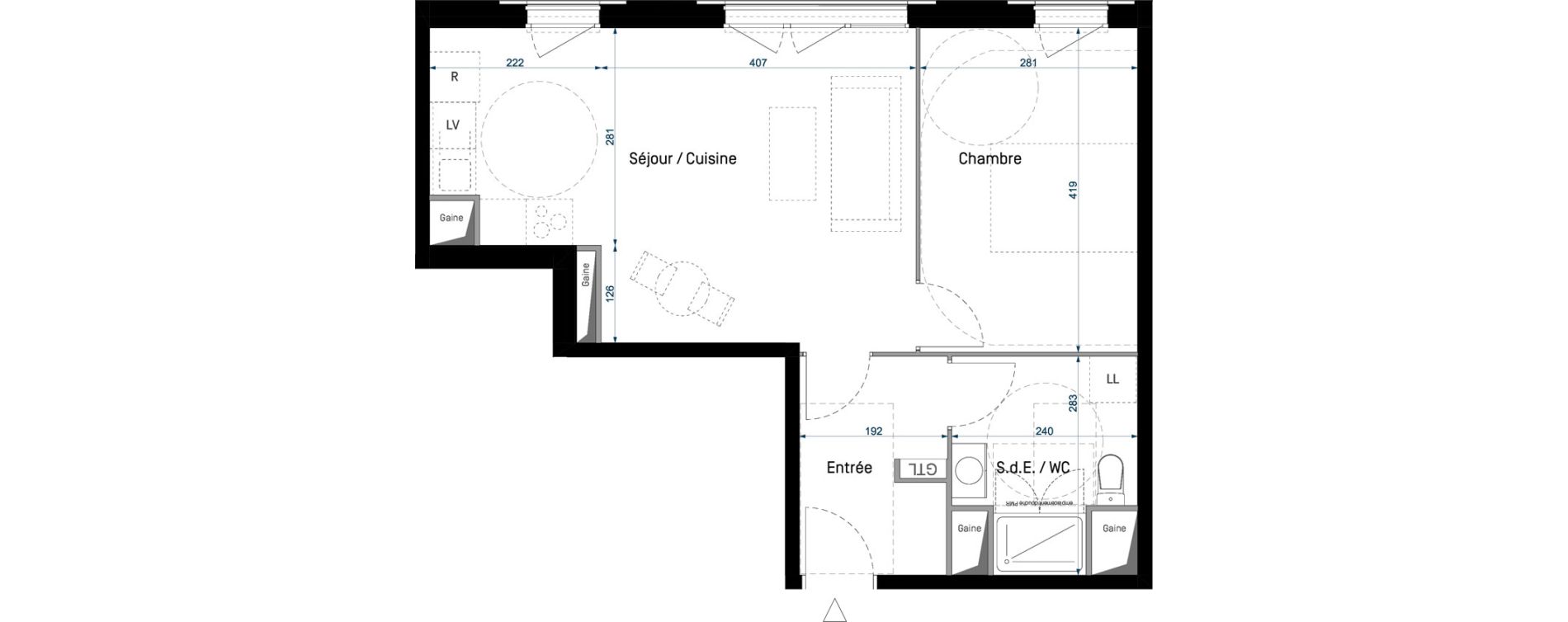 Appartement T2 de 45,30 m2 &agrave; Pierrefitte-Sur-Seine Centre