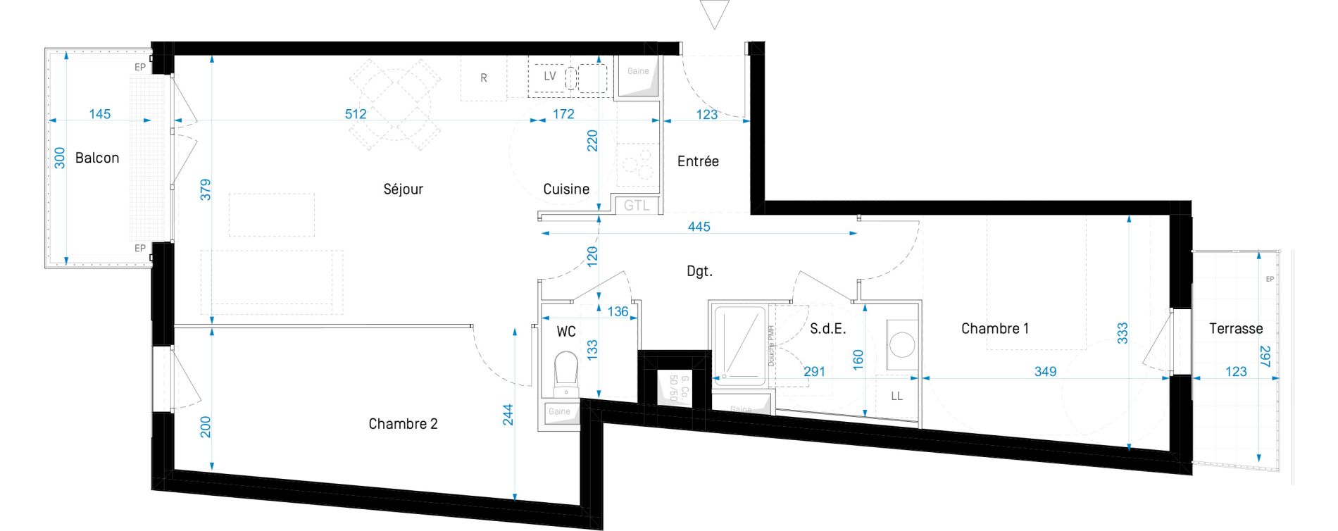 Appartement T3 de 61,71 m2 &agrave; Pierrefitte-Sur-Seine Centre