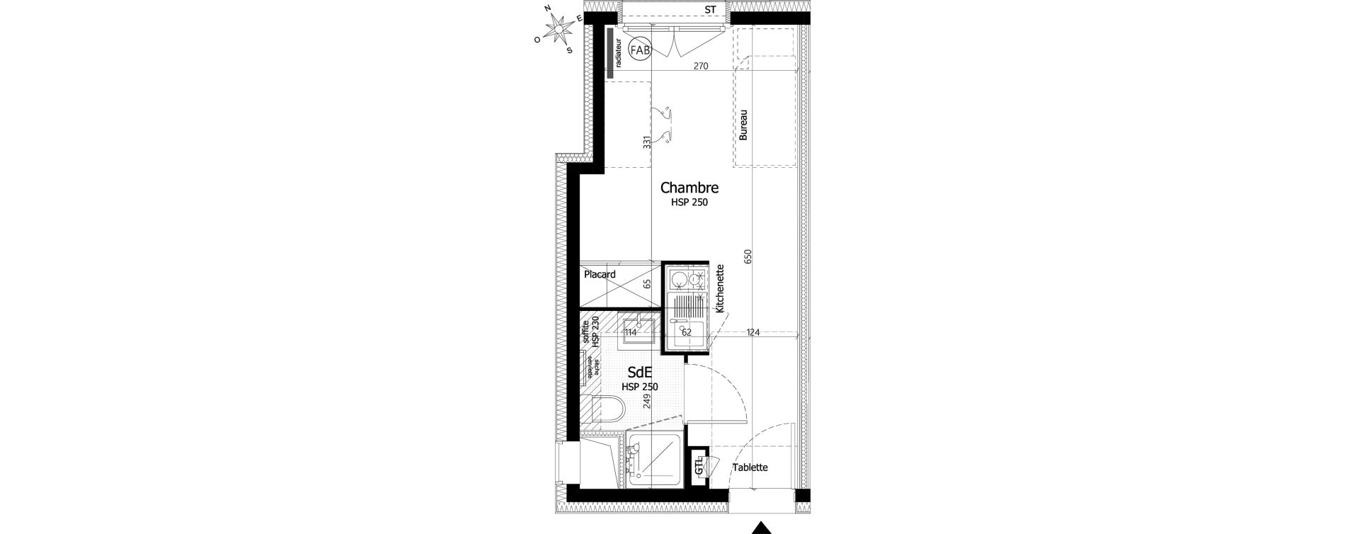 Appartement T1 de 18,10 m2 &agrave; Pierrefitte-Sur-Seine Centre
