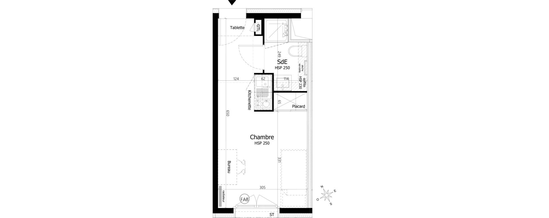 Appartement T1 de 18,80 m2 &agrave; Pierrefitte-Sur-Seine Centre