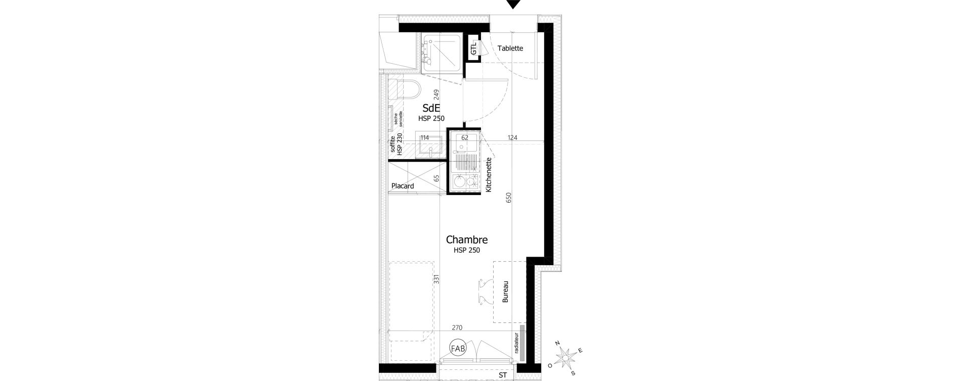 Appartement T1 de 18,10 m2 &agrave; Pierrefitte-Sur-Seine Centre