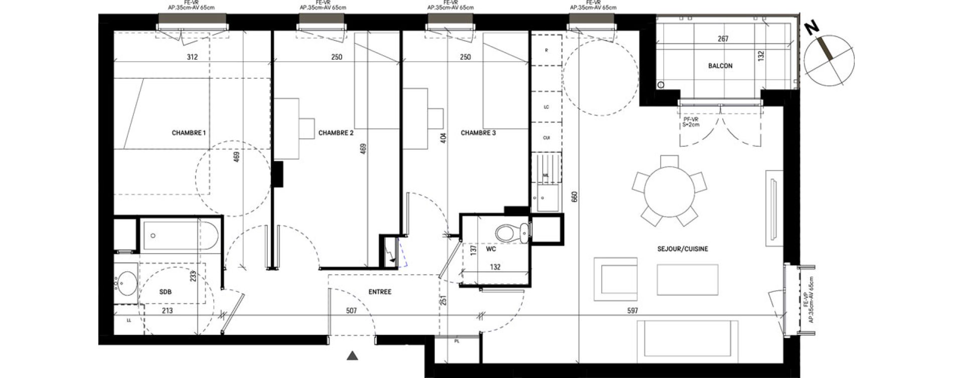 Appartement T4 de 77,16 m2 &agrave; Pierrefitte-Sur-Seine Centre