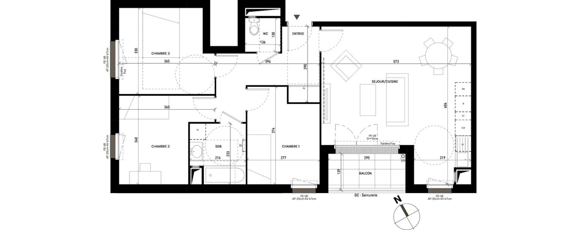 Appartement T4 de 74,81 m2 &agrave; Pierrefitte-Sur-Seine Centre
