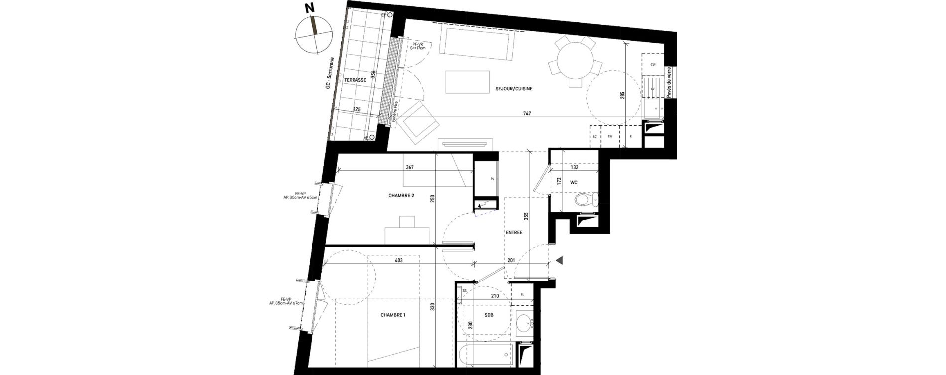 Appartement T3 de 59,33 m2 &agrave; Pierrefitte-Sur-Seine Centre