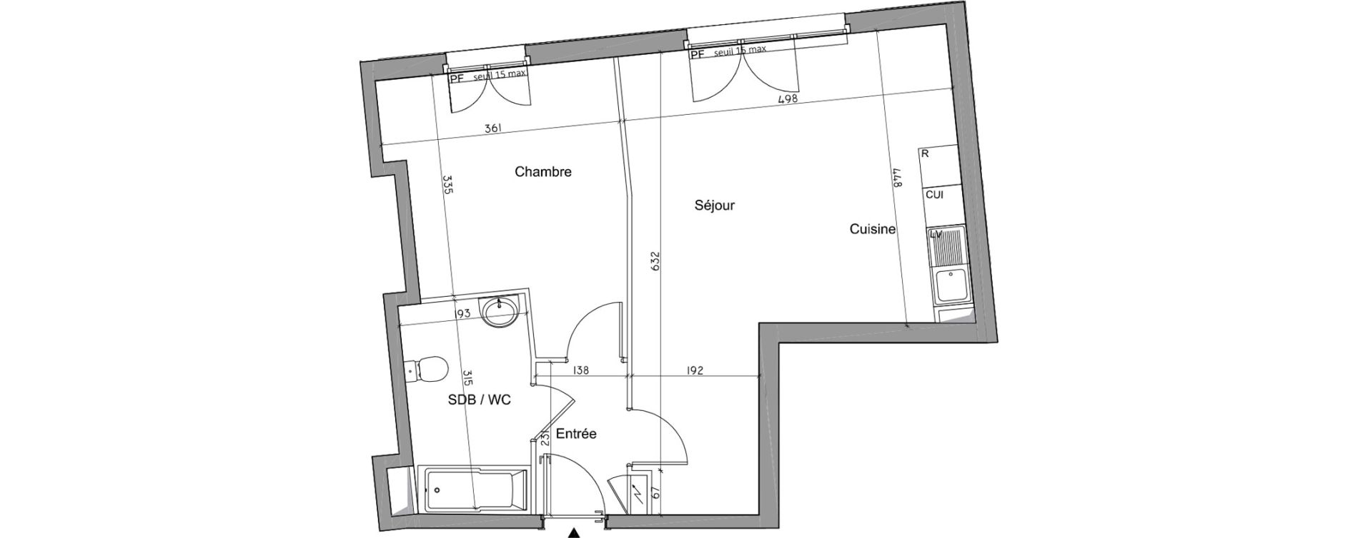 Appartement T2 de 48,86 m2 &agrave; Pierrefitte-Sur-Seine Butte pinson