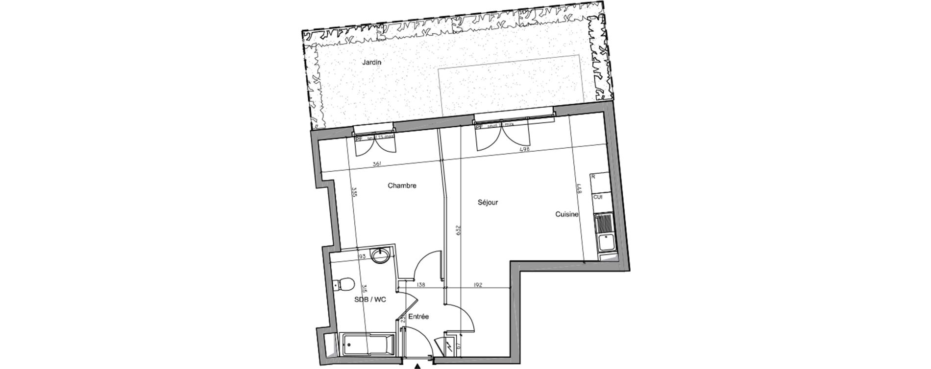 Appartement T2 de 48,86 m2 &agrave; Pierrefitte-Sur-Seine Butte pinson