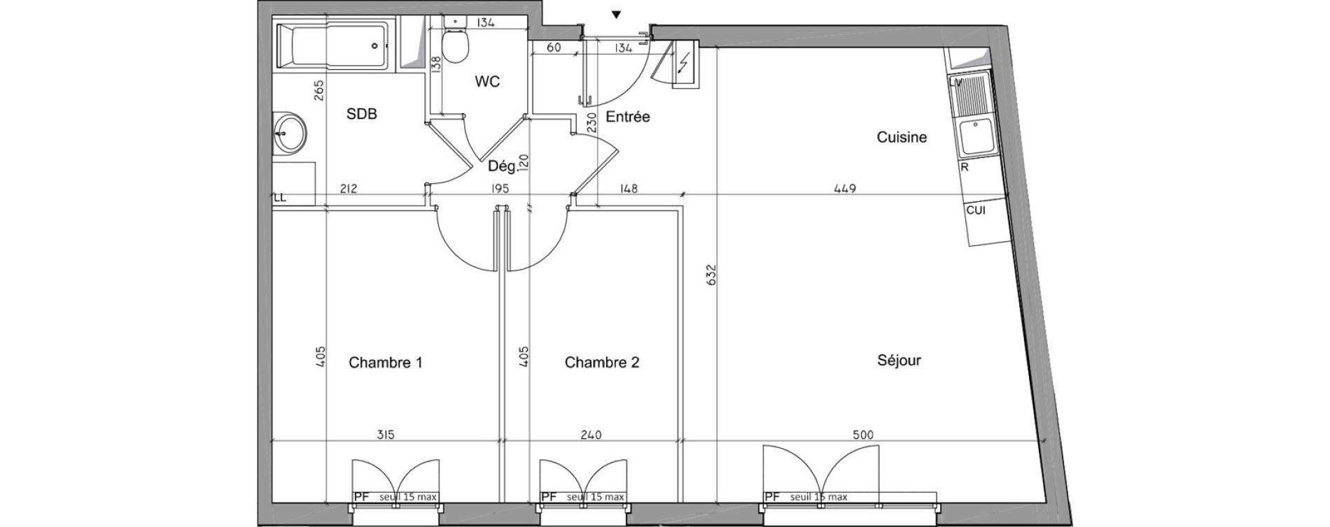 Appartement T3 de 64,82 m2 &agrave; Pierrefitte-Sur-Seine Butte pinson