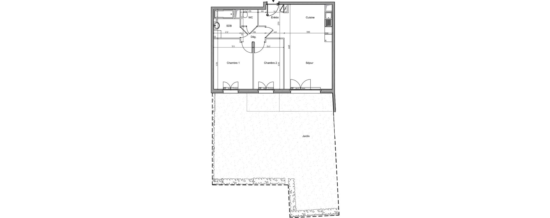 Appartement T3 de 61,08 m2 &agrave; Pierrefitte-Sur-Seine Butte pinson