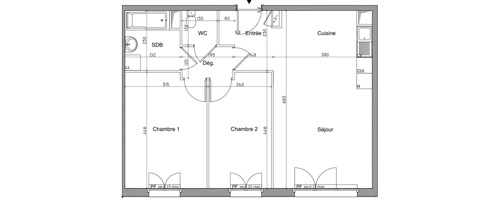 Appartement T3 de 62,37 m2 &agrave; Pierrefitte-Sur-Seine Butte pinson