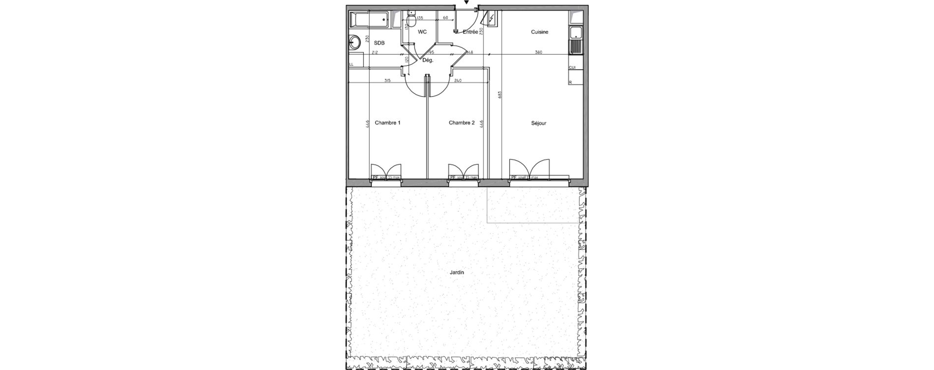 Appartement T3 de 62,37 m2 &agrave; Pierrefitte-Sur-Seine Butte pinson