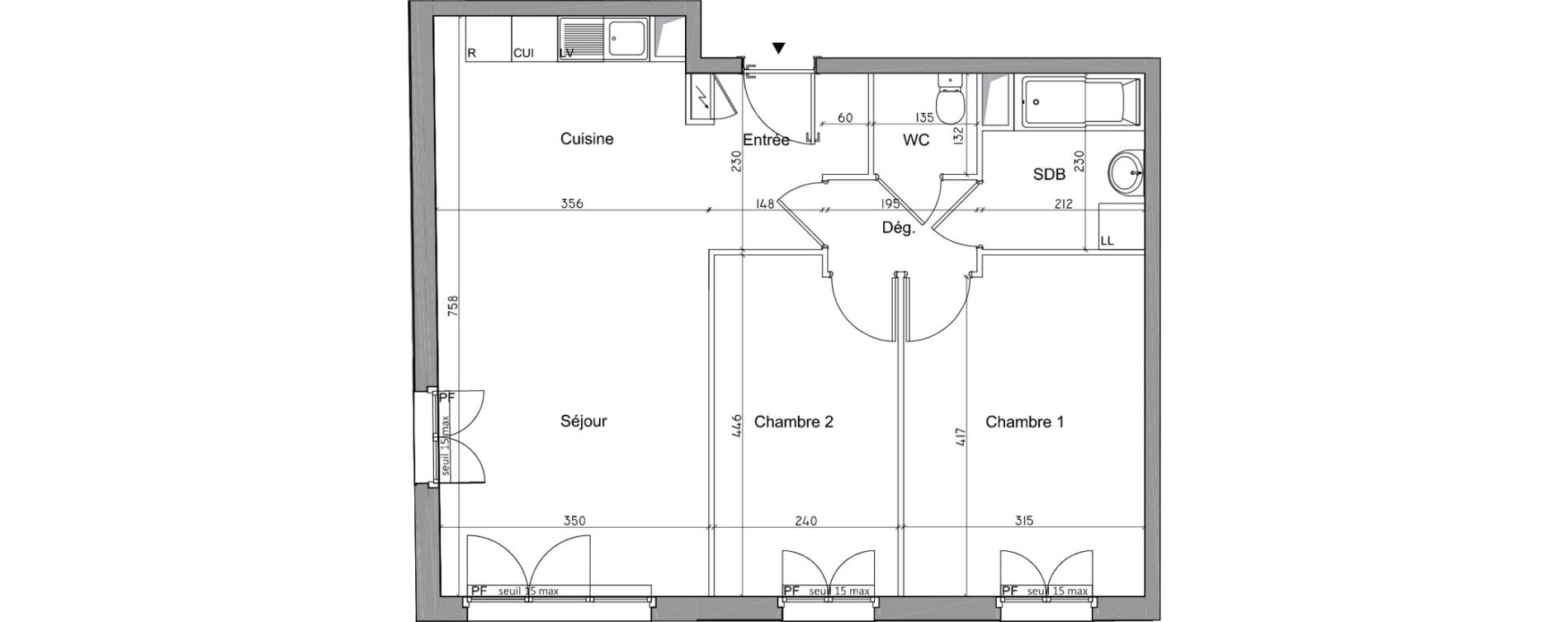 Appartement T3 de 63,19 m2 &agrave; Pierrefitte-Sur-Seine Butte pinson