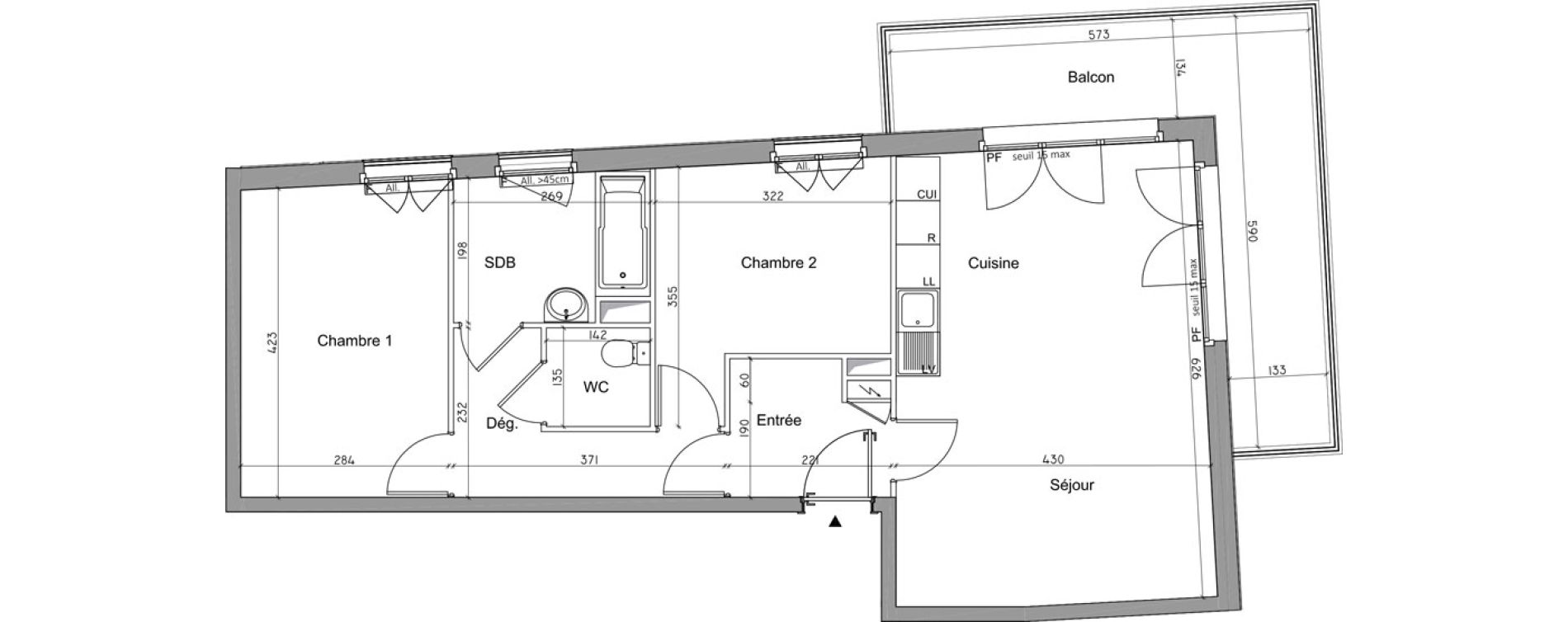 Appartement T3 de 63,95 m2 &agrave; Pierrefitte-Sur-Seine Butte pinson