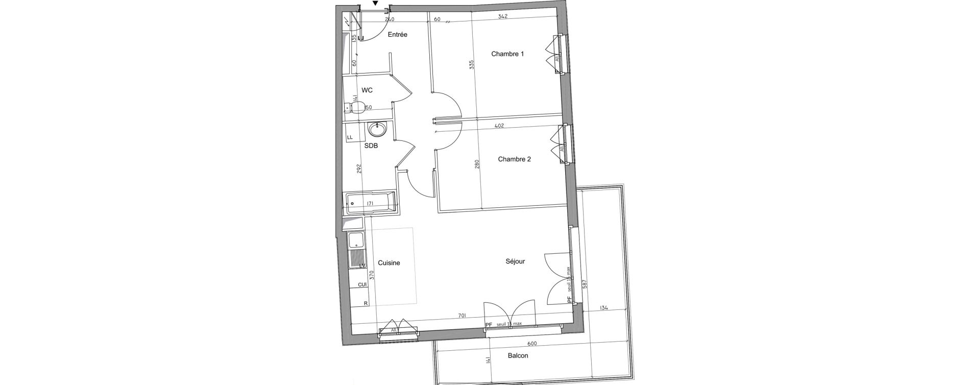 Appartement T3 de 67,42 m2 &agrave; Pierrefitte-Sur-Seine Butte pinson