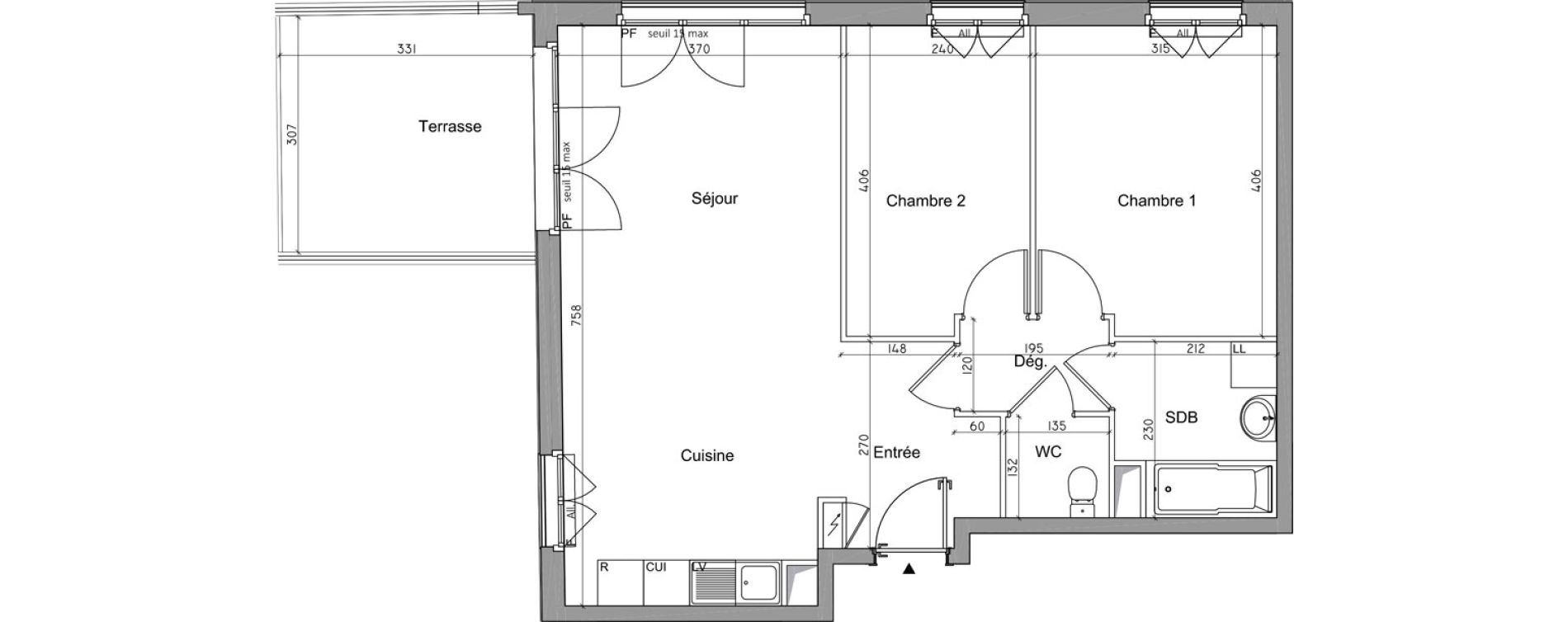 Appartement T3 de 62,32 m2 &agrave; Pierrefitte-Sur-Seine Butte pinson