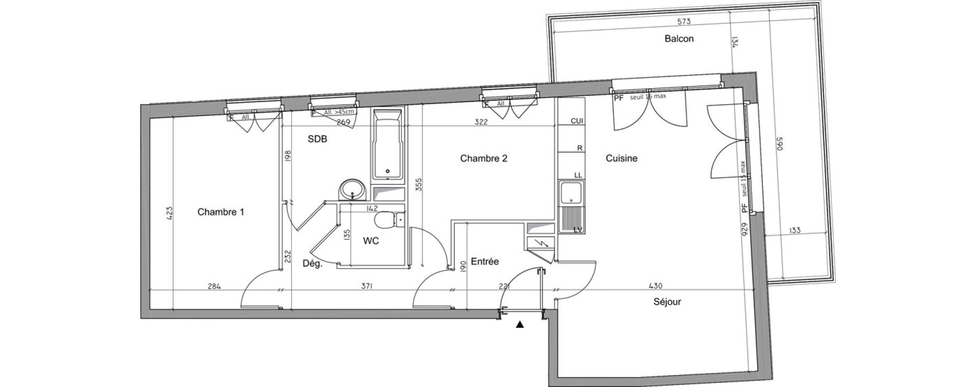 Appartement T3 de 63,95 m2 &agrave; Pierrefitte-Sur-Seine Butte pinson