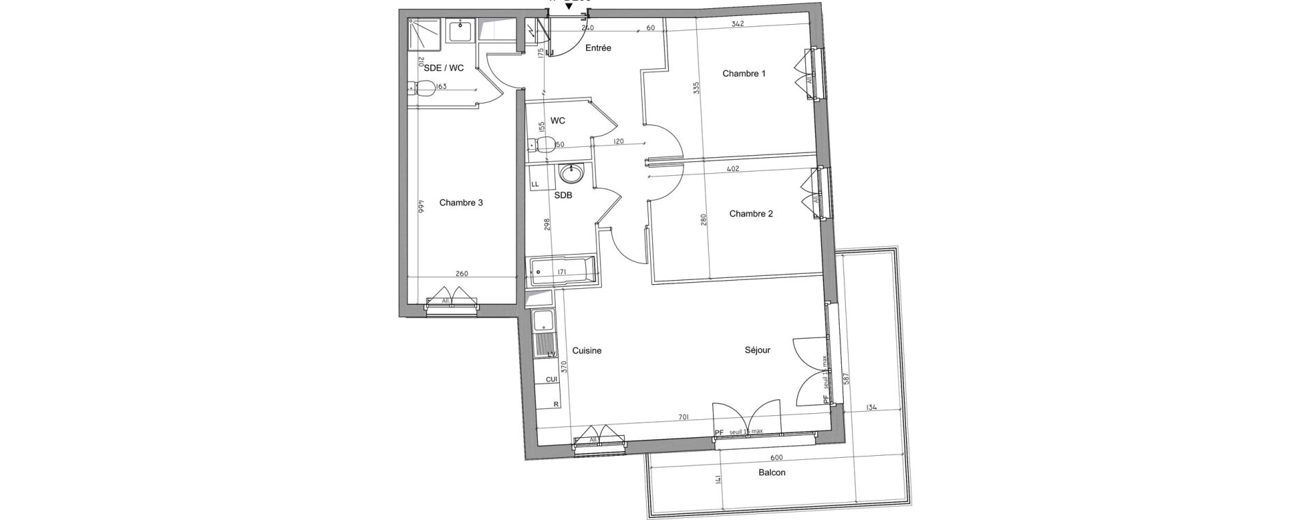 Appartement T4 de 84,76 m2 &agrave; Pierrefitte-Sur-Seine Butte pinson