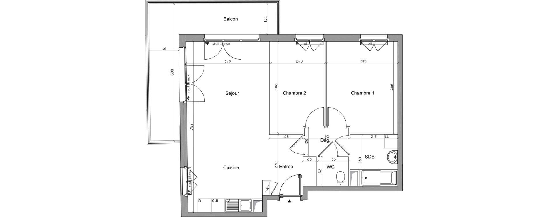 Appartement T3 de 62,32 m2 &agrave; Pierrefitte-Sur-Seine Butte pinson