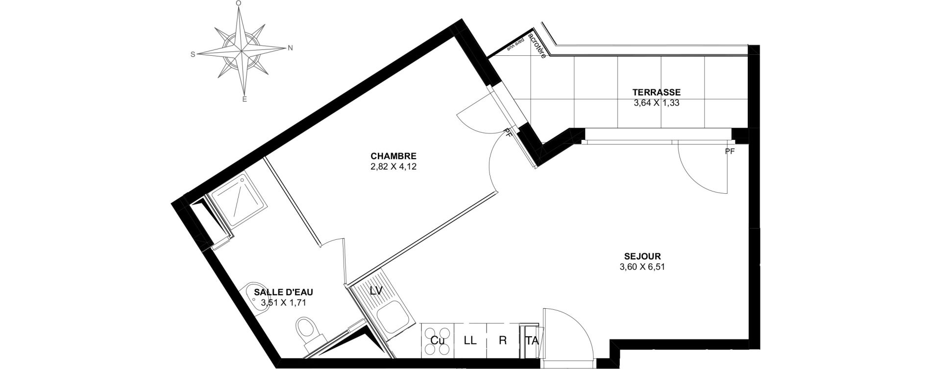 Appartement T2 de 39,02 m2 &agrave; Pierrefitte-Sur-Seine Centre